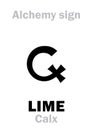 Alchemy: LIME (Calx) / Limestone Royalty Free Stock Photo